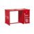 Hailong Ming Metal Office Computer Desk – Red Modern Home Office Desk – for Students, Red, 160 * 60 * 75