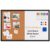 Haitebe Cork Board White Board Combo, 15.75 x 23.62 inch, Black Framed