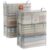 HAIXIN Clear Storage Bags 6 Pack Closet Organizers 53L Under bed Storage