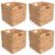 HAKELPOK Foldable Water Hyacinth 12 In Cube Storage Baskets Set of 4