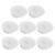 HAKIDZEL 8pcs Round Plastic Money Saving Box Plug with Lock and Key, Secure Piggy Bank Stopper for Enhanced Security and Versatile Application, Reusable Coin Bank Bottom Cover in White