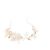 HAKIDZEL Handmade Bridal Headband Golden Leaves Elegant Beige Cloth Hair Accessory for Weddings Parties and Special Occasions Lightweight and Comfortable Headpiece for Women