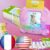 HALCONTORNO Bilingual English French Flash Cards for Kids – 510 Words, Pink