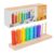 Halearo 7 Colors Wooden Stacking Rings Sorting Game for Toddlers with Solid Wood Base and Water Based Paint Counting Sorting Sequencing (1pc)