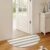 Half Circle Bath Mat Classical Stripe Semicircular Doormat Soft Non Slip Absorbent Quick Dry Diatomite Stone Area Rugs Khaki Drying Shower Mat for Bathroom Floor Bathtub Entryway Porch Kitchen 18″x30″