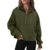 Half Zip Pullover Women Cropped Fleece Fall Baggy Workout Plain Sweatshirt