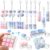 Halloscume 15 Pcs Adult Keyboard Fidget Clicker in 5 Style, Keyboard Fidget Keychain Cube Mechanical Key Button Clicker Stress Relief Gift for Office Home Pass Time (Gradient Color)