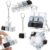 Halloscume 5 Pcs Keyboard Fidget Clicker Keychains in 5 Styles, Back to School Gift Fidget Mechanical Button Clicker Stress Relief Gift for First Day of School Office Home(Gray Gradient)
