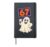 Halloween 67 Ghost Wooden Sign Funny Six Seven Meme Hardcover Journal, Black
