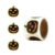 Halloween Black Cat and Pumpkin Sticker Roll, Acrylic, for Envelopes, Treat Bags, Gift Wrapping, Party Favors, Halloween, Cat and Pumpkin, 120 Stickers per Roll