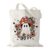 Halloween Canvas Bag Flower Ghost Gifts for Women Boys Trick Or Treat Bags