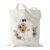 Halloween Canvas Bag Flower Ghost Gifts for Women Men Trick Or Treat Bags
