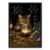 Halloween Cat Crystal Lab Black Framed Wall Art Poster