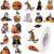 Halloween Cat Stickers Roll – Halloween Cat Dress Up Stickers in Pumpkin Cats Self-Adhesive Sticker for Holographic Waterproof Decals for Halloween Party Envelope Scrapbook Decor Designs 500pcs
