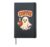 Halloween Coffee Lover Cute Ghost Holding A Cup Funny Hardcover Journal, Black
