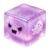 Halloween Cube Fidget Toy, Soft Squeeze Stress Relief Ball, Glitter Filled Squishy Toy with Ghost and Pumpkin Print, for Relaxation Halloween Home Office Decor