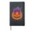 Halloween Cute Pumpkin Purple Bow Eyelashes Girls Gift Hardcover Journal, Black