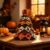 Halloween DIY Quilted Tabletop Tree Craft Kit with Pumpkin Black Cat