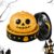 Halloween Dumpling Squeeze Squishy Toy, Cute Slow Rising Squeeze Stress Relief Sensory Toy, Soft Kawaii Halloween Fidget Toy for Kids & Adults, Ghost Pumpkin Eyeball Skull Monster (Skeleton)