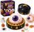 Halloween Dumpling Squishy, Cute Slow Rising Squeeze Stress Ball with Steamer Box, Soft TPR Fidget Sensory Dumpling for Ghost Pumpkin Party Favors, Desk Decor, Classroom Gift for Kids Adults