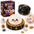 Halloween Dumpling Squishy, Cute Slow Rising Squeeze Stress Ball with Steamer Box, Soft TPR Fidget Sensory Dumpling for Ghost Pumpkin Party Favors, Desk Decor, Classroom Gift for Adults