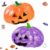 Halloween Dumpling Squishy Fidget Toy Cute Slow Rising Squeeze Stress Relief Sensory Toy, Soft Ghost Pumpkin Gift，2pc A