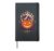 Halloween Evil Jack O Lantern Carved Pumpkin Full Moon Bold Hardcover Journal, Black