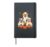 Halloween French Bulldog Ghost Costume Dog Lover Retro Hardcover Journal, Black