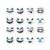 Halloween Ghost Face Stickers Roll 500PCS 1 Inch Round Holographic