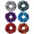 Halloween Hair Scrunchies, Spider Web & Spiders Pattern Hair Ties 6 Pcs