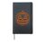Halloween Jack O Lantern Moon Phases Celestial Line Art Hardcover Journal, Black