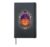 Halloween Jack O Lantern Moon Phases Celestial Line Art Hardcover Journal, Black