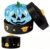 Halloween Pumpkin Bao Glitter Ghostie Stress Balls Set with Steamer, Halloween Basket Stuffer Party Favor for Adult(Blue)
