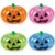 Halloween Pumpkin Figure, 4 Pack Glitter Jack-O-Lantern Figure, Colorful Mochi Figure for Kids Adults, Halloween Party Favors Goodie Bag Fillers，Orange