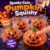 Halloween Pumpkin Glitter Dumpling Squishies for Adults, Ghost Squishy Stress Ball, Slow Rise Squeeze Fidget Toys for Stress Relief, Halloween Decorations and Desk Decor (Hot Pink)