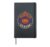 Halloween Pumpkin Season Vintage Badge Jack O Lantern Hardcover Journal, Black