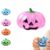 Halloween Pumpkin Squishies, Pumpkin Stress Balls for Party Favors, Mini Squeeze Sensory Fidget Ornament for Halloween Decorations, 2.8inch，Hot Pink