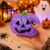 Halloween Pumpkin Stress Ball for Adults Dumpling Squishy (Purple)