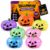 Halloween Pumpkin Stress Ball for Adults, Purple Glitter Slow Rise Squishy, Cute Squeeze Fidget Sensory, Relief Smusher Dumpling Style, Spooky Ghost Face Decor Party Favors Gifts