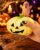 Halloween Pumpkin Stress Ball Squishy Slow Rising Squeeze Squishy for Adults Glitter Dumpling Ghost Squishies Sensory Fidget Anxiety Relief Party Favors Spooky Desk Decor Gift