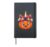Halloween Pumpkin Unicorn Cute Flower Crown Girls Art Hardcover Journal, Black