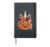 Halloween Pumpkin Unicorn Cute Flower Crown Girls Art Hardcover Journal, Black