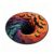 Halloween Rug, 3D Bat Optical Illusion, Spooky Round Horror Floor Mat