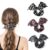 Halloween Scrunchies 3PCS Halloween Hair Ties for Women Bat hair Accessories Goth Accessories Elastic Ribbon Bow halloween hair Tie Cute halloween Hair Scrunchies Party Supplies