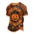 Halloween Short Sleeve Mens Pumpkin T-Shirts Crewneck Pumpkin Face Print Halloween Tshirts Men Comfy Ginger XL