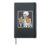 Halloween Skeleton Mug Scarf Leaves Fall Costume Men Women Hardcover Journal, Black