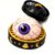 Halloween Spooky Glitter Dumpling Toys for Adults, Dumplings Stress BallsFidget Toy with Steamer, Cute Halloween Decor Ghost Bao Bun Squishes for Anxiety Relief(White Eyes)