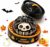 Halloween Squishy Dumpling Toy, Dumpling Squishy Squeeze Toy, Cute Halloween Ghosts Sensory Stress Balls for Adults, Squeeze Stress Relief Sensory Toy (Style-F)