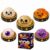 Halloween Squishy Toys 5 Pack, Gel Filled Squeeze Stress Relief Toys with Ghost, Pumpkin, Skull, Eyeball & Monster Designs, Sensory Fidget Toys for Halloween Party Favors, Classroom Prizes and Gifts
