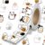 Halloween Stickers Bulk, 1000Pcs Cute Ghost Sticker Roll with 8 Designs